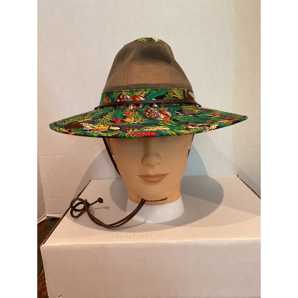 Dorfman Pacific Headwear- Jungle Print Green Safari Hat - Unisex -Medium